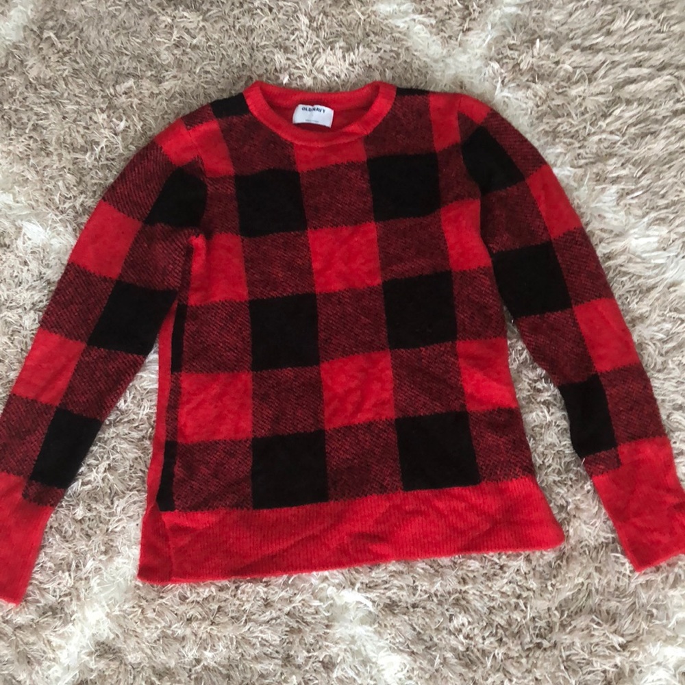 Old Navy black and red sweater